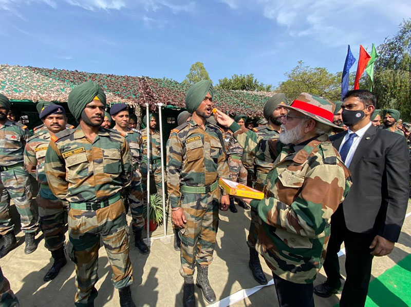 PM Modi celebrates Diwali with Army in Kashmir