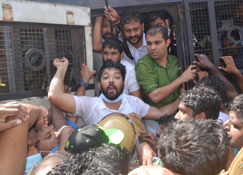 Youth Congress workers protest in Kerala