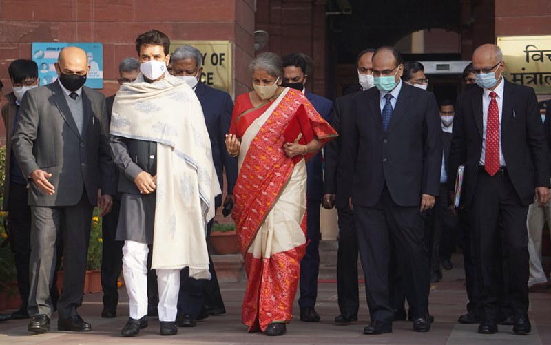 Nirmala Sitharaman in Parliament to present Union Budget 2021