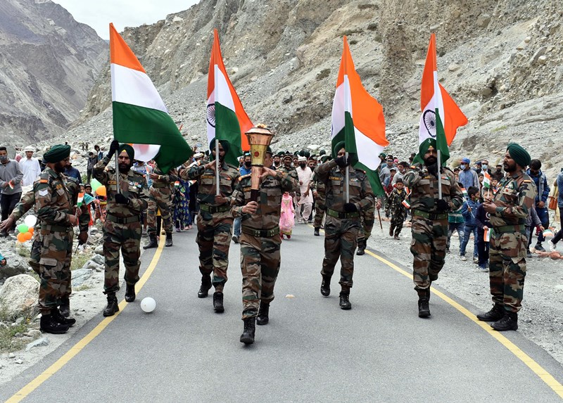 Leh: Victory Flame receives grand reception