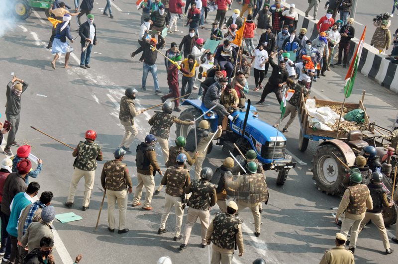 Farmers' tractor rally in Delhi