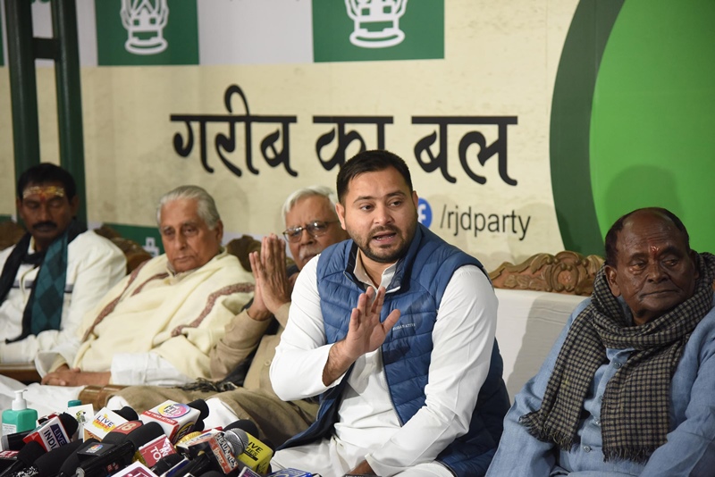 Tejashwi Yadav addresses press conference