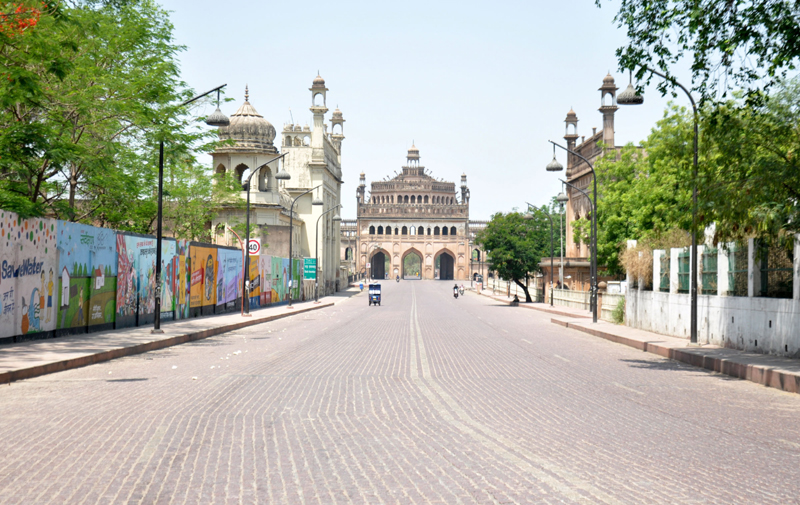 Anti-Covid lockdown in Lucknow