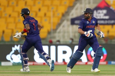 KL Rahul celebrates half-century against Afghanistan in ICC T20 World Cup at Sheikh Zayed Stadium in Abu Dhabi