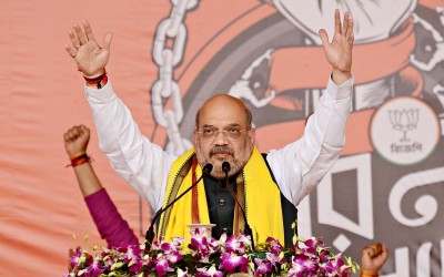 Amit Shah to address twin rallies in poll-bound West Bengal today