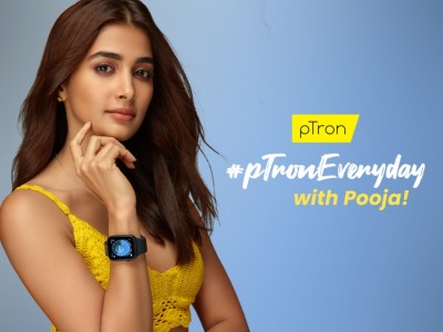 Pooja Hedge promotes pTron in the brand's latest campaign