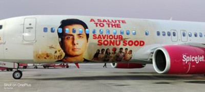 Spice Jet honours Sonu Sood in  special way for his works to help humanity during COVID-19