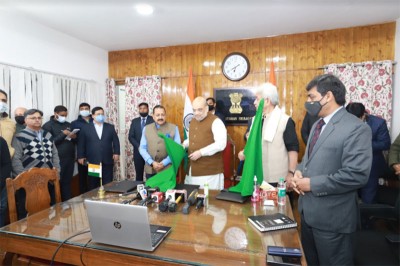 Home Minister Amit Shah flags off Srinagar-Sharjah flight