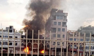 Two CPM party offices set ablaze in Agartala, party blames 'BJP mobs'