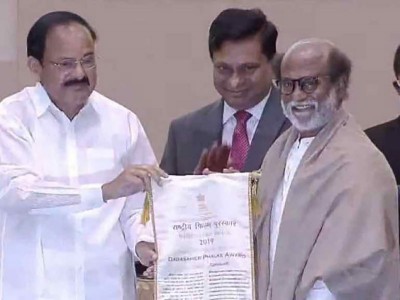 Actor Rajinikanth receives Dadasaheb Phalke