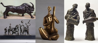 Gallery 1000A in New Delhi is hosting an exhibition by three eminent sculptors from Kolkata