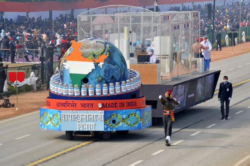 Rajpath during dress rehearsal of Republic Day Parade-2021