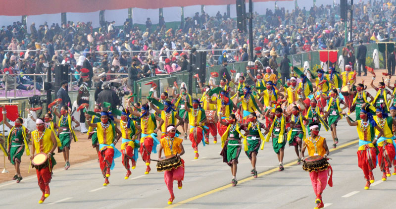 Rajpath during dress rehearsal of Republic Day Parade-2021