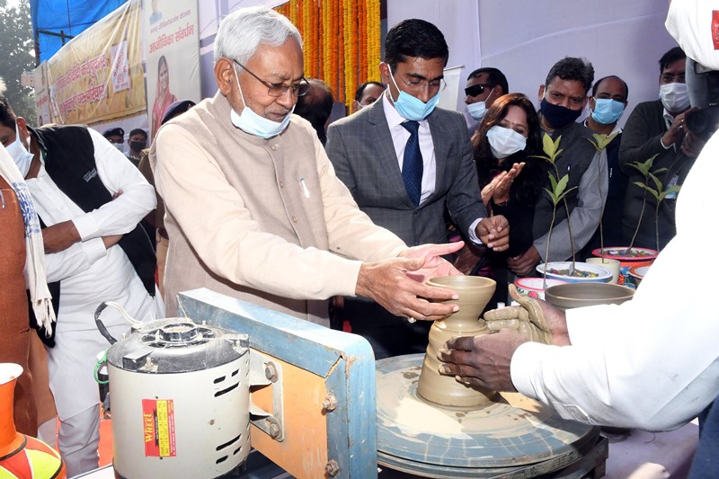 Nitish Kumar addressing social reform tour in Motihari