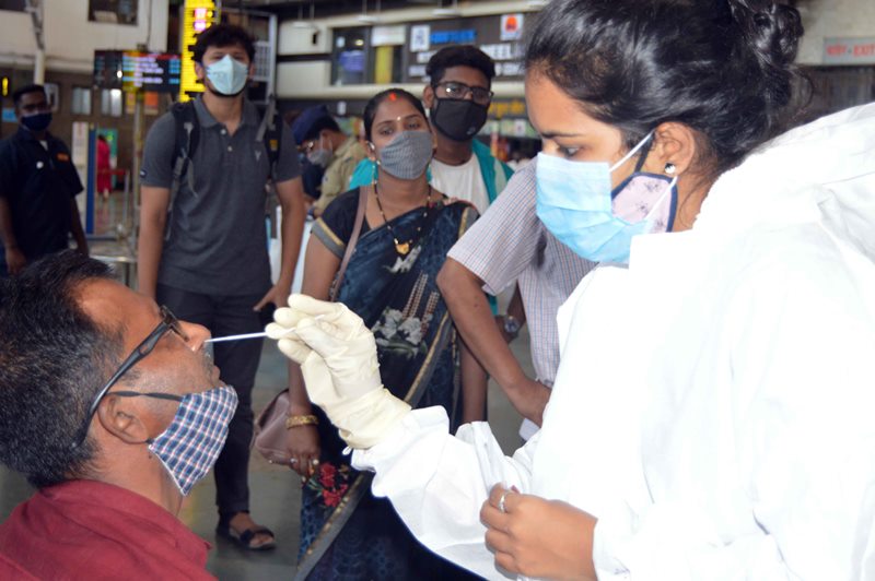 Covid-19 testing undergoes in India amid massive Covid-19 spike