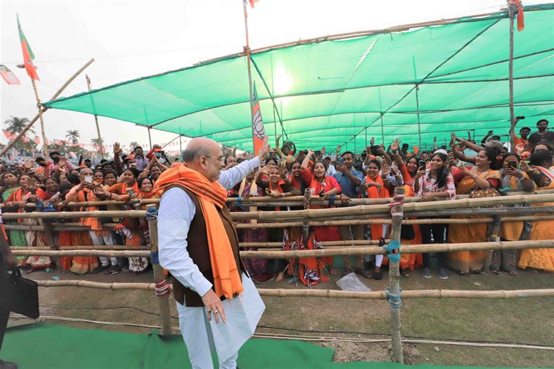 Amit Shah campaigns for BJP in Bengal