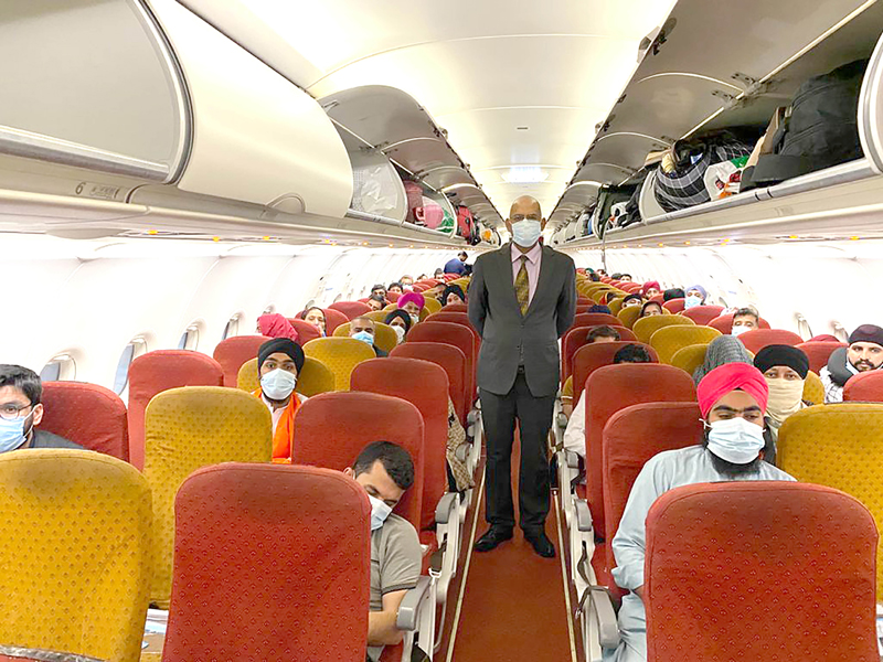 Air India flight AI 1956 carrying 78 passengers evacuated from Kabul