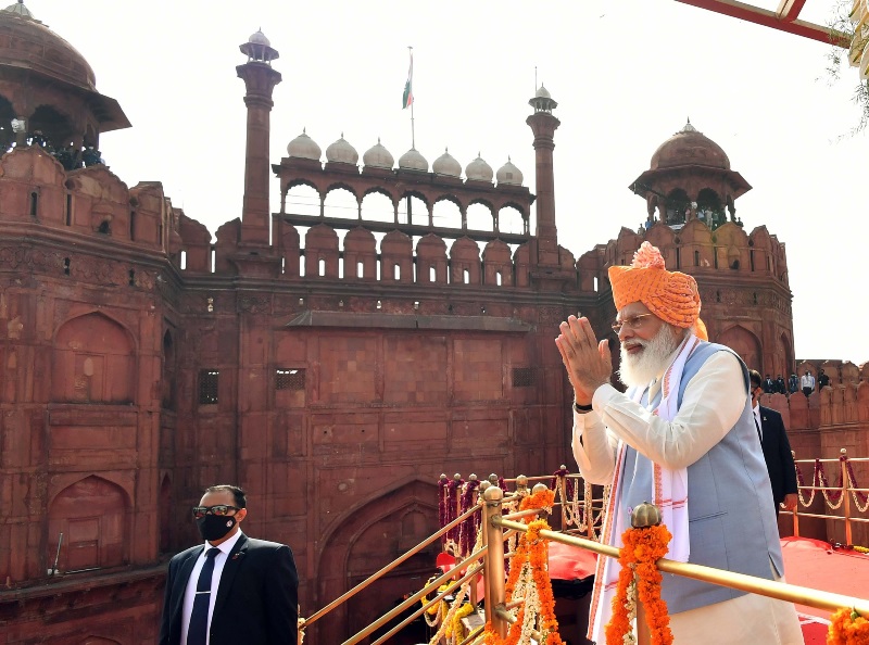 PM Modi addresses nation on the occasion of 75th Independence Day in Delhi