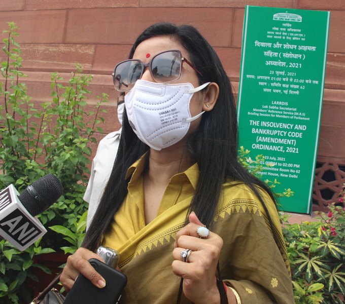 TMC MP Mahua Moitra at Parliament