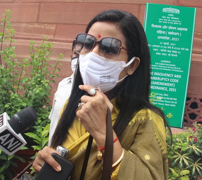 TMC MP Mahua Moitra at Parliament