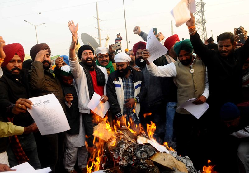Farmers celebrating Lohri