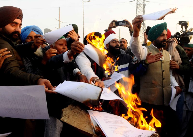 Farmers celebrating Lohri