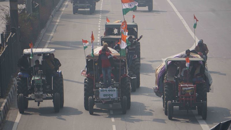 Farmers' tractor rally in Delhi