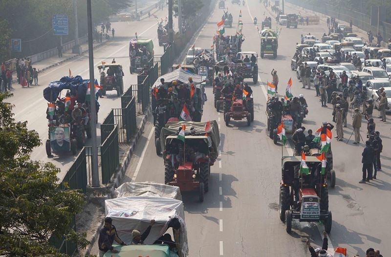 Farmers' tractor rally in Delhi
