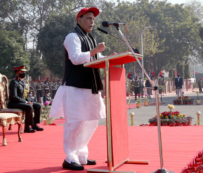 Rajnath Singh addresses NCC cadets at NCC Republic Day Parade Camp