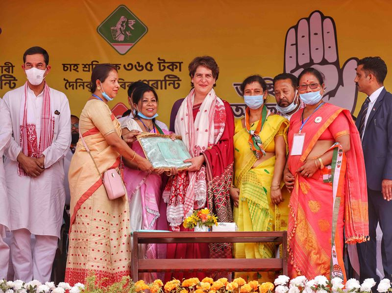 Priyanka Gandhi Vadra in Assam for poll campaign