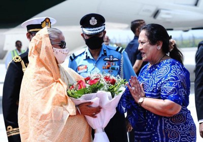 Bangladesh PM Sheikh Hasina arrives in India