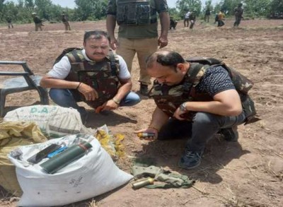 Magnetic bombs, UBGL grenades recovered from drone shot down in J&K's Kathua: Police