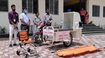 Relief for poor patients: Engineering students develop cheap two-wheeler ambulance
