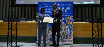 Top woman prison officer with UN Mission in CAR, wins first ever Trailblazer Award