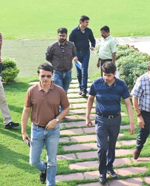 BCCI chief Sourav Ganguly inspects preparations at Eden Gardens for IPL playoffs