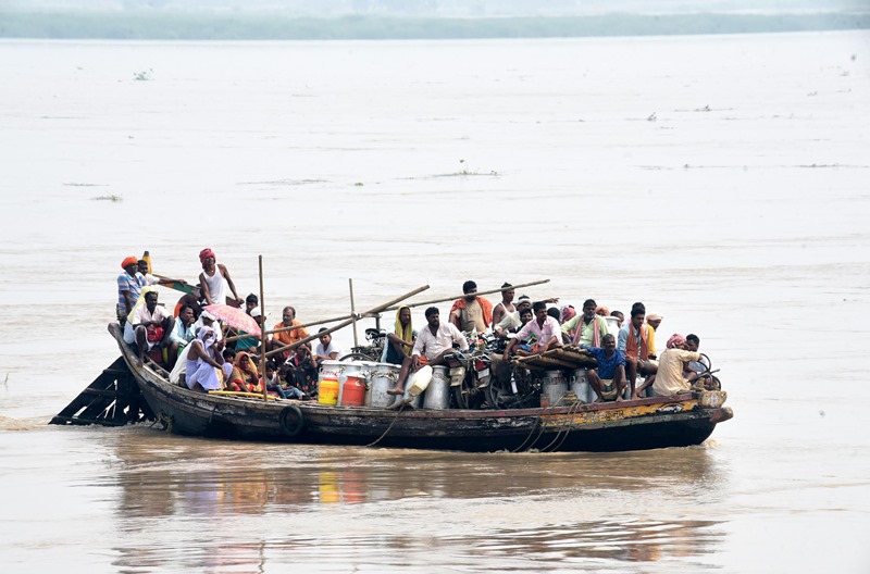 Submerged area of Patna after heavy rains