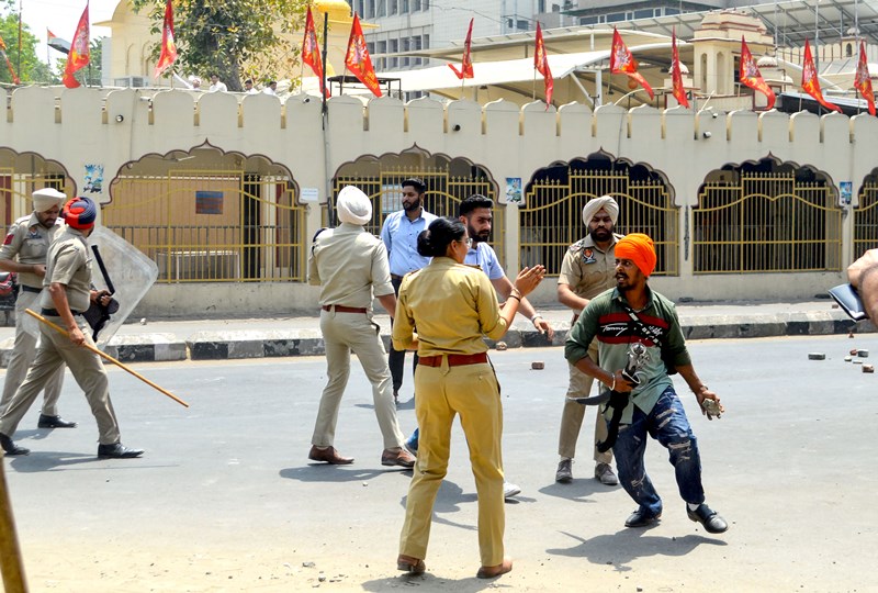 Two groups clash in Punjab's Patiala during anti-Khalistan protest