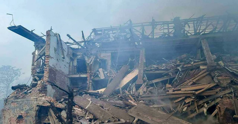 Russian airstrike in Ukraine