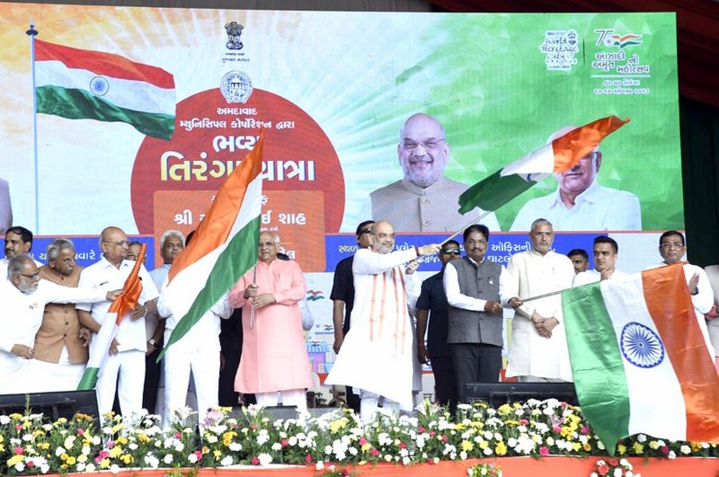 Amit Shah flags off Tiranga Yatra
