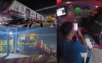 Train derails in Mathura stations as employee on video call places bag on throttle; 1 injured