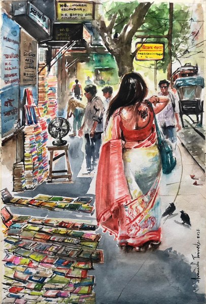 In images art exhibition 'Paints & Strokes' celebrating Kolkata's rich heritage