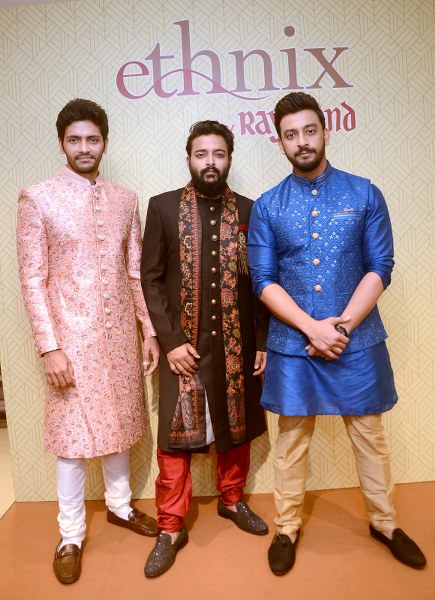 Arjun Chakrabarty, Bonny Sengupta, Saurav Das launch Ethnix by Raymond in Kolkata
