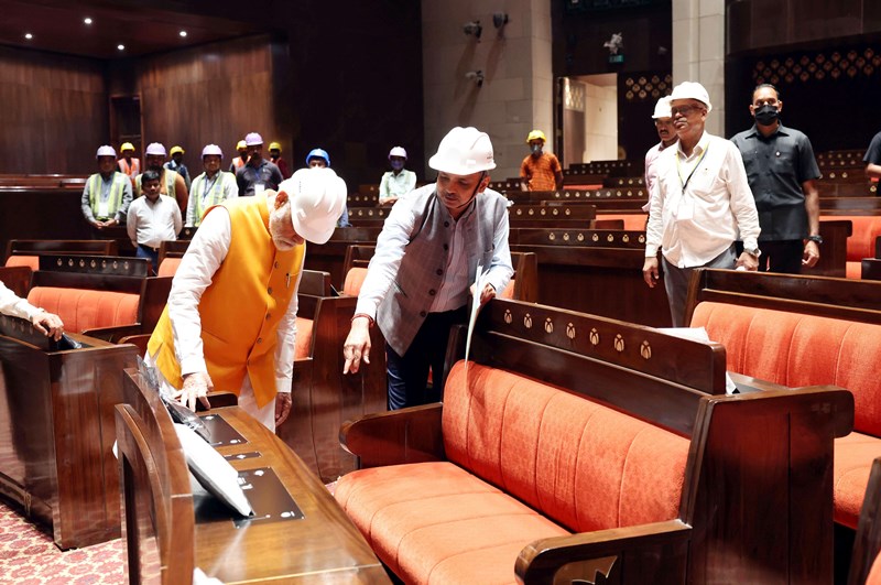 PM Modi takes new Parliament House tour