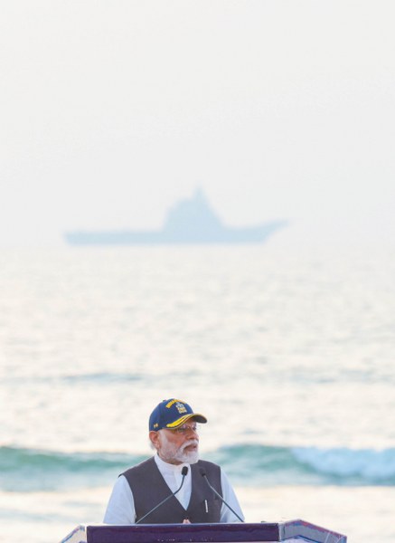 PM Modi addressing at Navy Day 2023 celebrations in Maharashtra