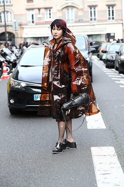 Courreges showcases Fall 2024 (street style) at Paris Fashion Week