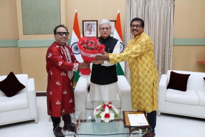 Telangana governor Jishnu Dev Varma felicitated at music festival to honour Ustad Bade Ghulam Ali in Hyderabad