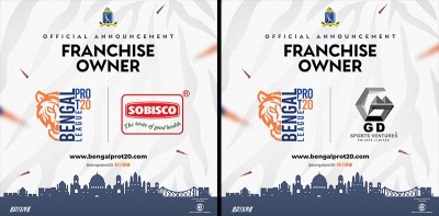 Sobisco and Gee DeeMining awarded franchise rights in Bengal Pro T20 League