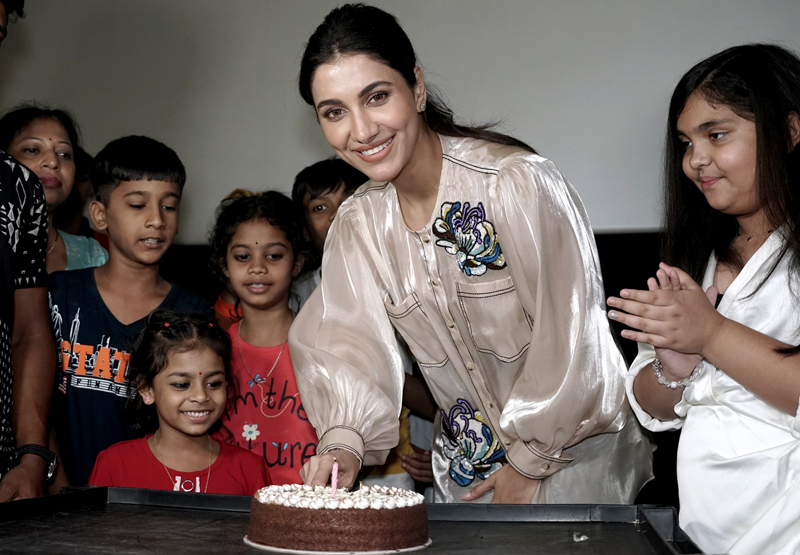 Actress Rukmini Maitra celebrates b'day with special kids at Boomerang screening