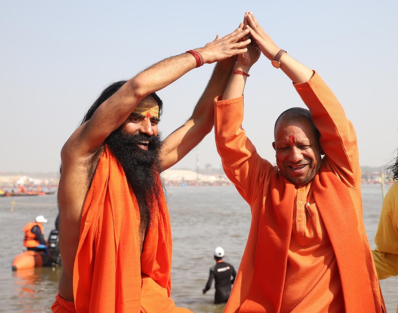 Yogi Adityanath, Amit Shah visit Maha Kumbh in Prayagraj