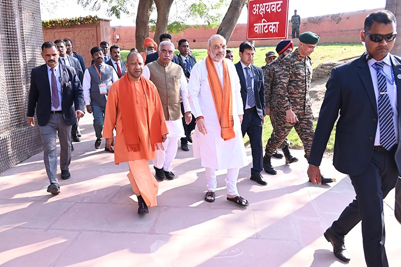 Yogi Adityanath, Amit Shah visit Maha Kumbh in Prayagraj